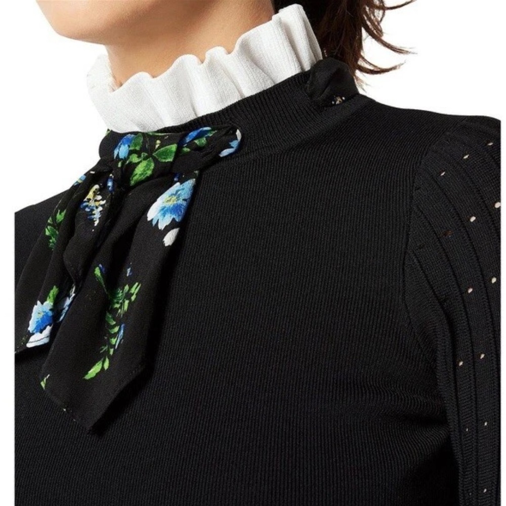 Sandro Clemence Ruffle Scarf Collar Dress - Small - Picture 3 of 6